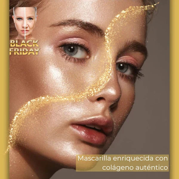Mascarilla Facial de colágeno dorada