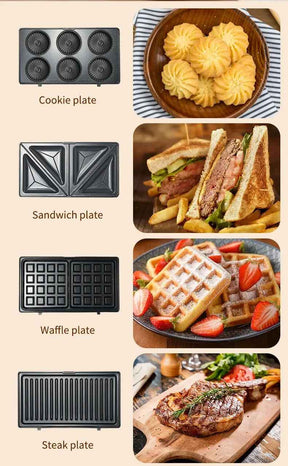 Sanduchera multifuncional 7 en 1 - Sokany