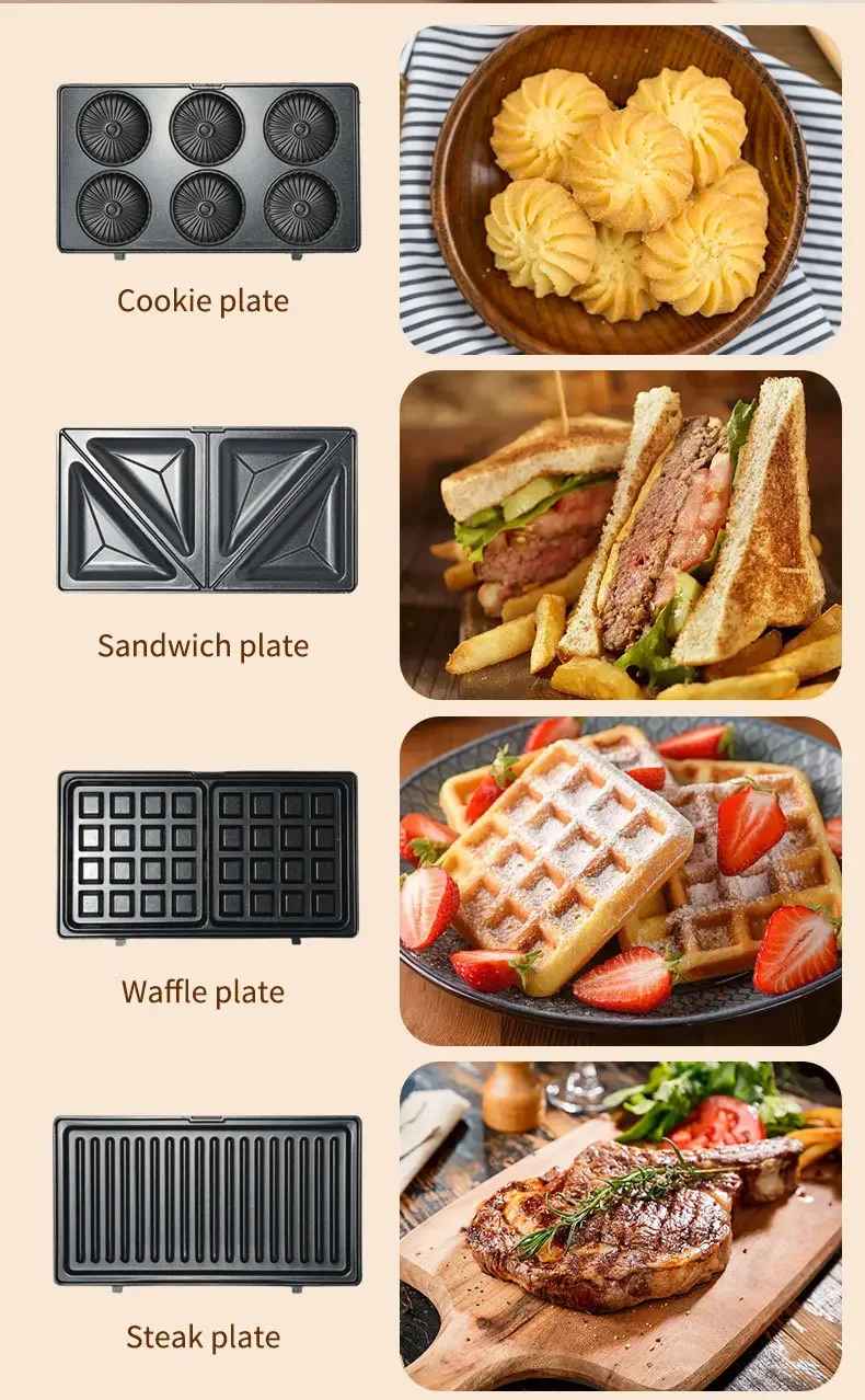 Sanduchera multifuncional 7 en 1 - Sokany